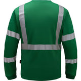 Colored Long Sleeve Safety T-Shirt with Black Bottom, Non-ANSI