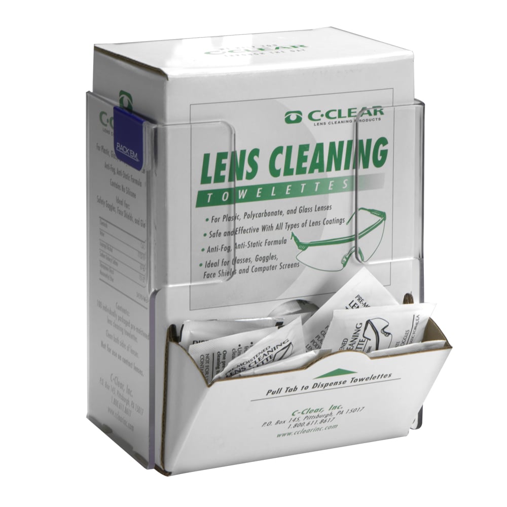 Lens Cleaning Towelette Rack