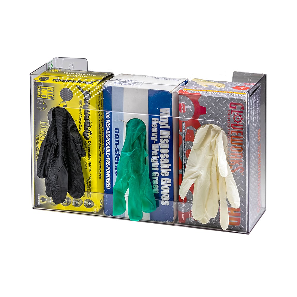 Easy Access Plastic Glove Dispenser, 3 Box