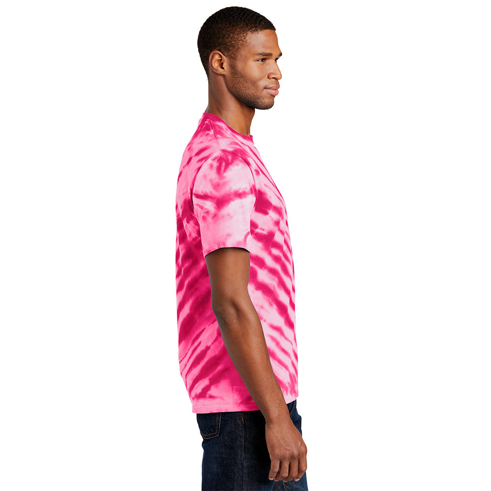 Port & Company PC148 100% Cotton Tiger Stripe Tie-Dye T-Shirt