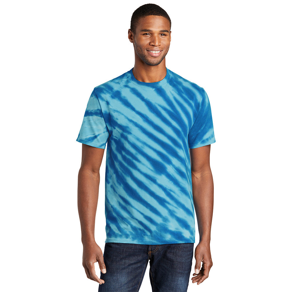 Port & Company PC148 100% Cotton Tiger Stripe Tie-Dye T-Shirt