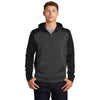 Sport-Tek ST249 Tech Fleece 1/4-Zip Colorblock Sweatshirt with Hood