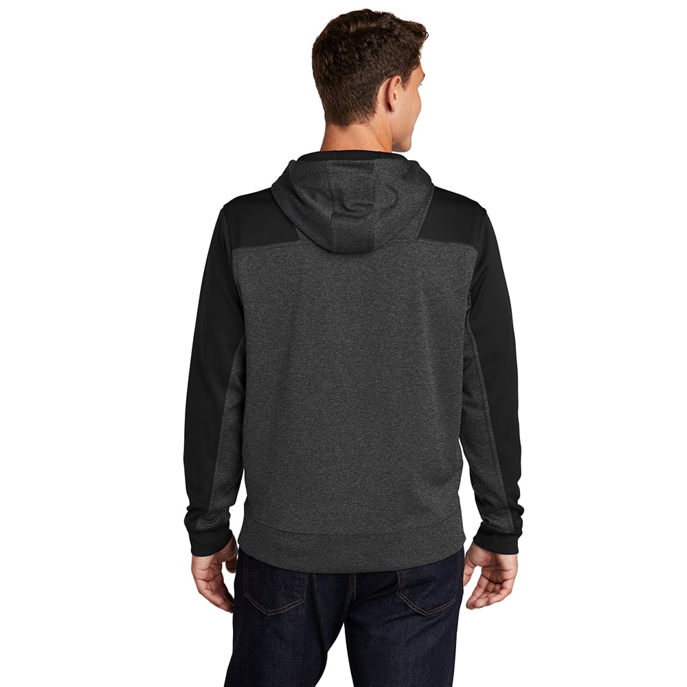 Sport-Tek ST249 Tech Fleece 1/4-Zip Colorblock Sweatshirt with Hood