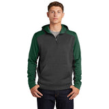 Sport-Tek ST249 Tech Fleece 1/4-Zip Colorblock Sweatshirt with Hood