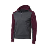 Sport-Tek ST249 Tech Fleece 1/4-Zip Colorblock Sweatshirt with Hood