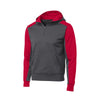 Sport-Tek ST249 Tech Fleece 1/4-Zip Colorblock Sweatshirt with Hood