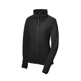 Sport-Tek LST852 Sport-Wick Stretch Women's Full-Zip Cowl Neck Jacket