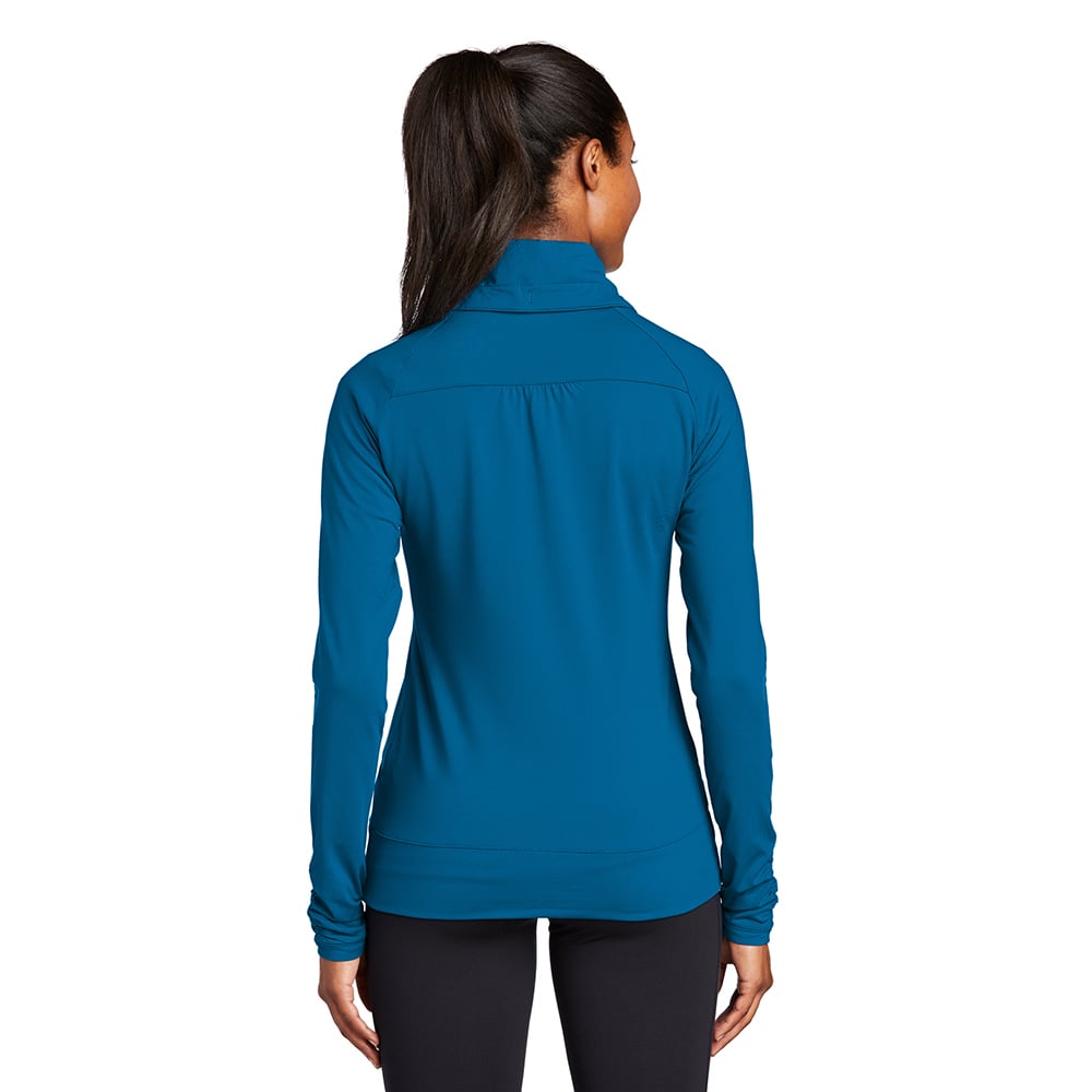 Sport-Tek LST852 Sport-Wick Stretch Women's Full-Zip Cowl Neck Jacket