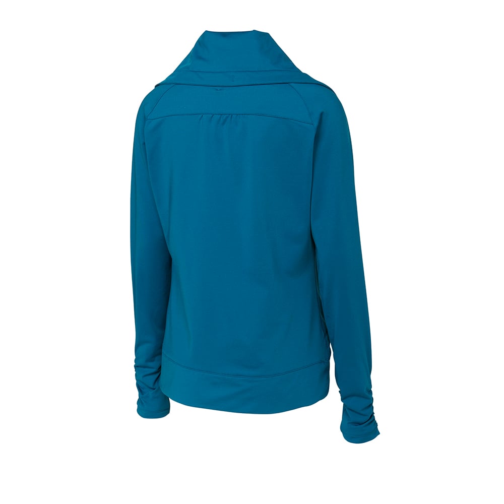 Sport-Tek LST852 Sport-Wick Stretch Women's Full-Zip Cowl Neck Jacket