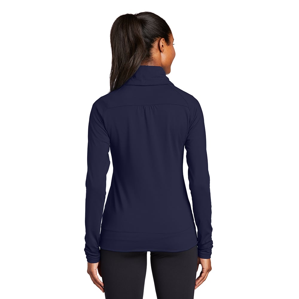 Sport-Tek LST852 Sport-Wick Stretch Women's Full-Zip Cowl Neck Jacket