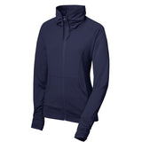 Sport-Tek LST852 Sport-Wick Stretch Women's Full-Zip Cowl Neck Jacket