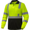 Class 3 Hi Vis Long Sleeve Polo With Chest Pocket