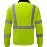 Class 3 Hi Vis Long Sleeve Polo With Chest Pocket