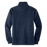 Port Authority F295 Slub Fleece 1/4 Zip Pullover with Rib Knit Cuffs