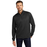 Port Authority K805 Vertical Texture Heavyweight 1/4 Zip Pullover