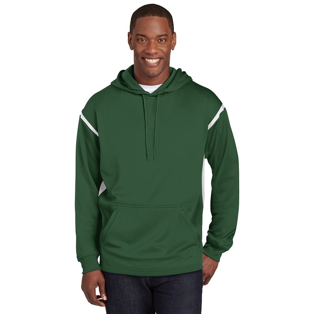 Sport-Tek TST246 Tall Tech Fleece Colorblock Hooded Sweatshirt