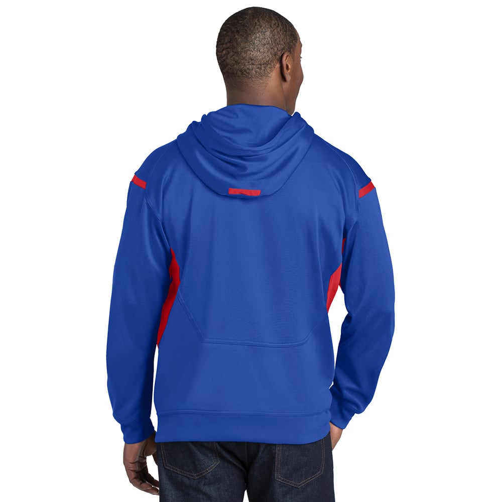 Sport-Tek TST246 Tall Tech Fleece Colorblock Hooded Sweatshirt