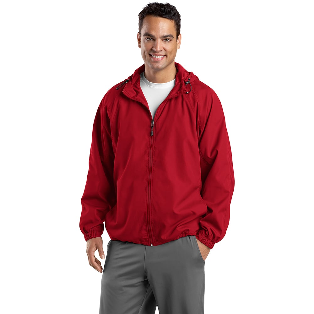 Sport-Tek JST73 Waterproof Raglan Jacket with Hood