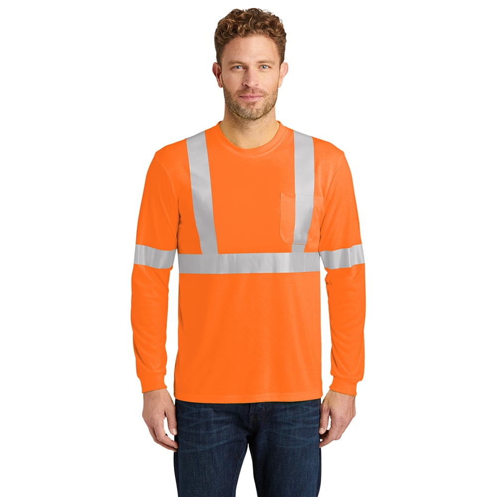 CornerStone CS401LS Class 2 Safety T-Shirt with Long Sleeves