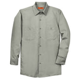 Red Kap SP14 Long Sleeve Industrial Work Shirt with Buttoned Pockets