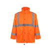 Hi-Vis Safety Rain Jacket, 2 Pockets, Class 3