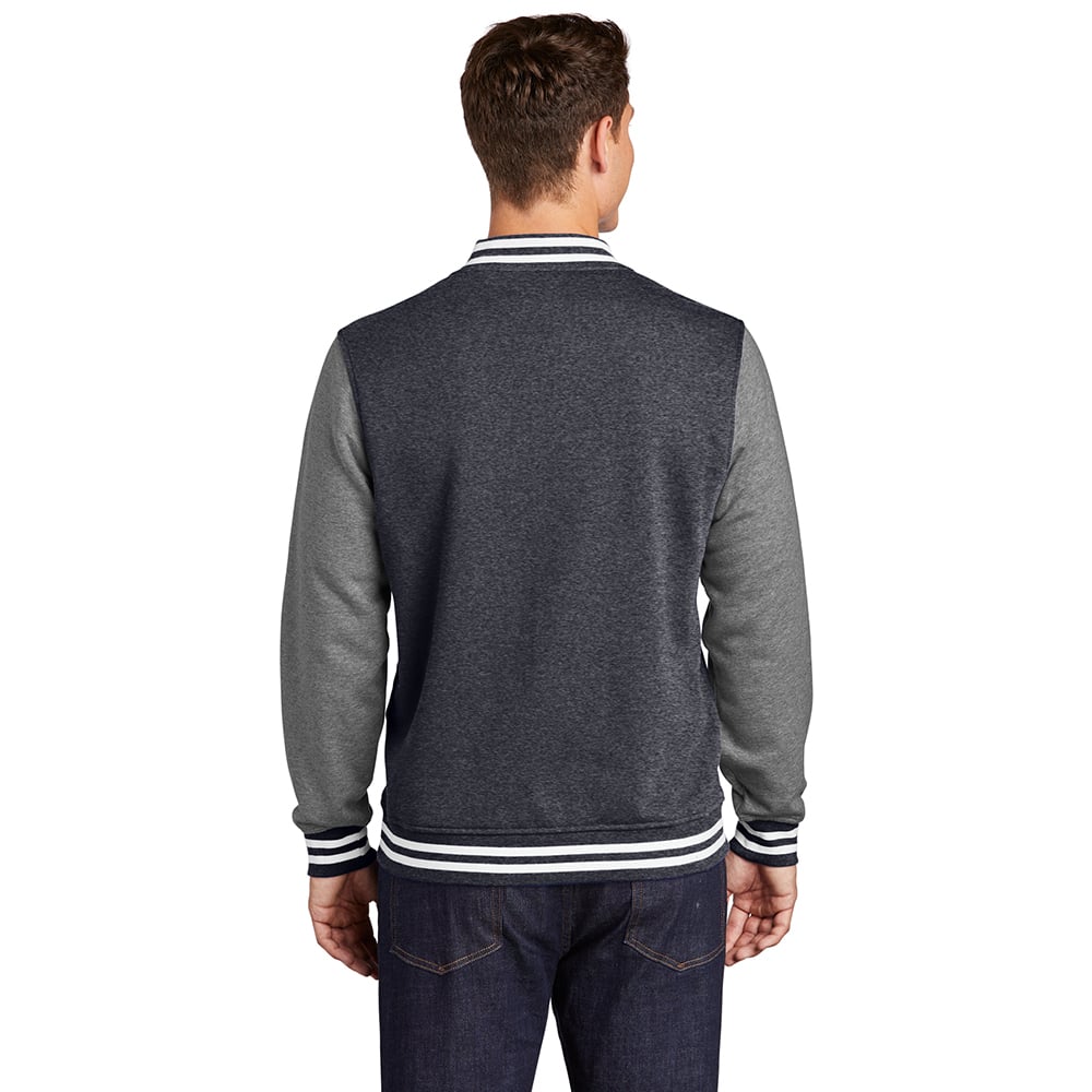 Sport-Tek ST270 Fleece Letterman Jacket with Front Slash Pockets