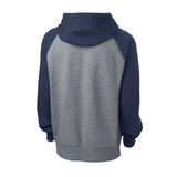 Sport-Tek ST267 Raglan Hooded Pullover Sweatshirt with Contrast Sleeve