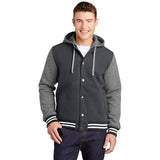 Sport-Tek JST82 Insulated Letterman Jacket with Detachable Hood