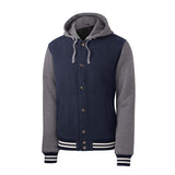 Sport-Tek JST82 Insulated Letterman Jacket with Detachable Hood