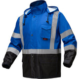 Non-ANSI Waterproof Hooded Rain Coat With Lower Front Pockets