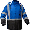 Non-ANSI Waterproof Hooded Rain Coat With Lower Front Pockets