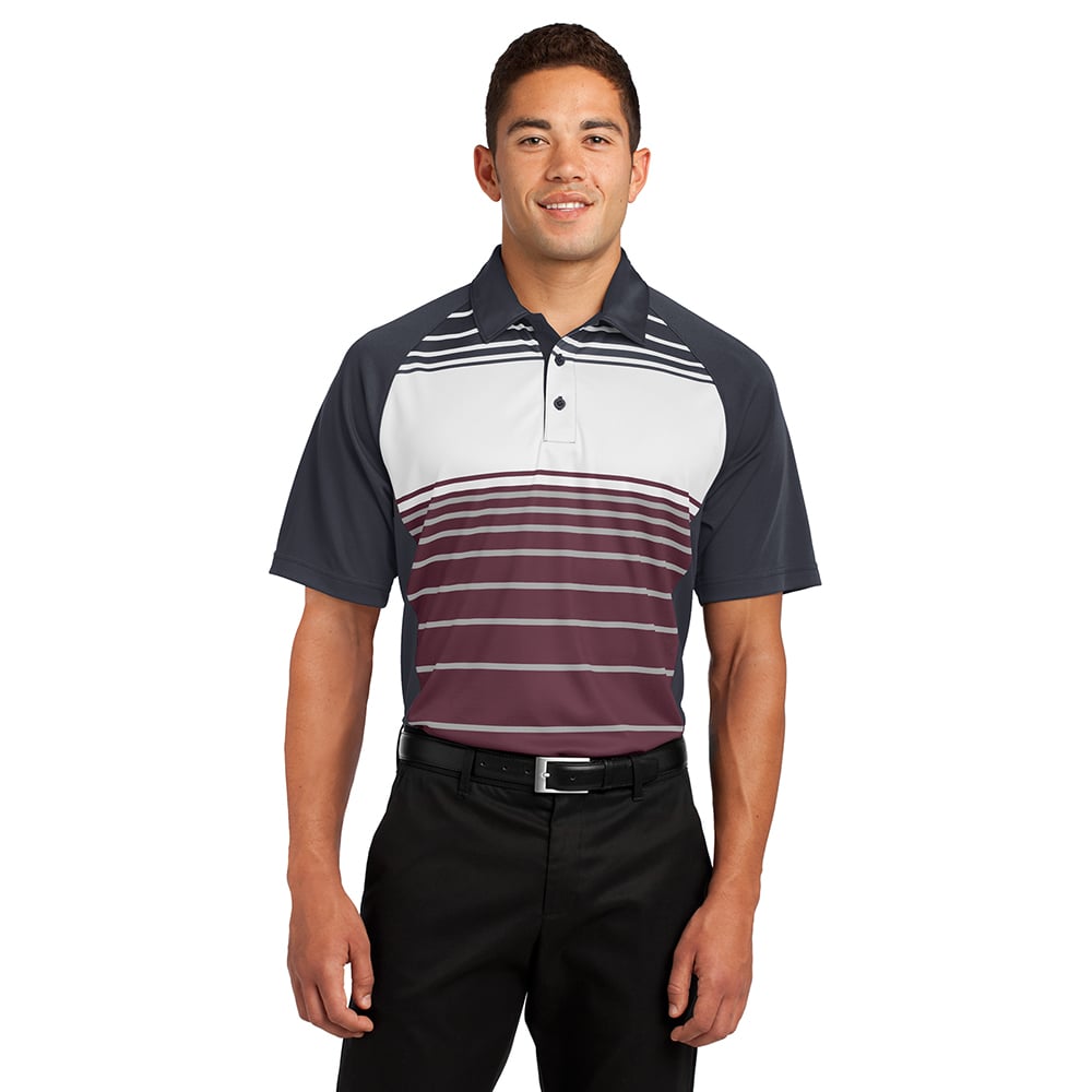 Sport-Tek ST600 Dry Zone Sublimated Stripe Raglan Polo