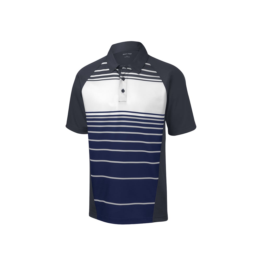 Sport-Tek ST600 Dry Zone Sublimated Stripe Raglan Polo