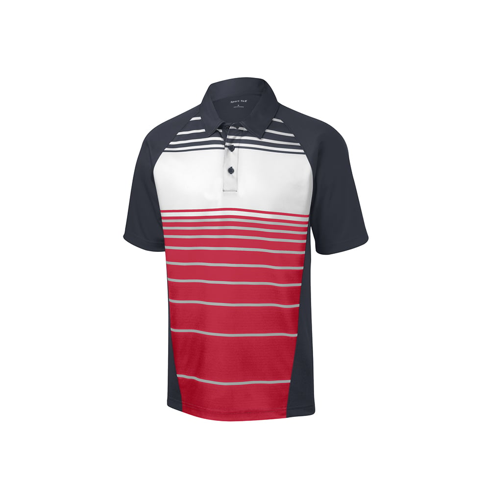 Sport-Tek ST600 Dry Zone Sublimated Stripe Raglan Polo