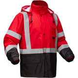 Non-ANSI Waterproof Hooded Rain Coat With Lower Front Pockets