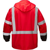 Non-ANSI Waterproof Hooded Rain Coat With Lower Front Pockets