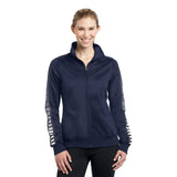 Sport-Tek LST93 Women's Tricot Track Jacket with Dot Sublimation