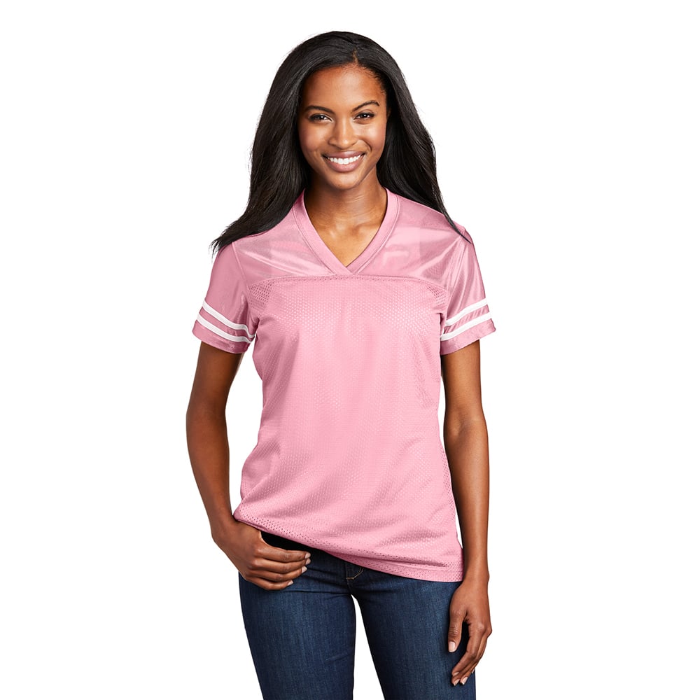 Sport-Tek LST307 PosiCharge Women's Replica Jersey with Sleeve Stripes