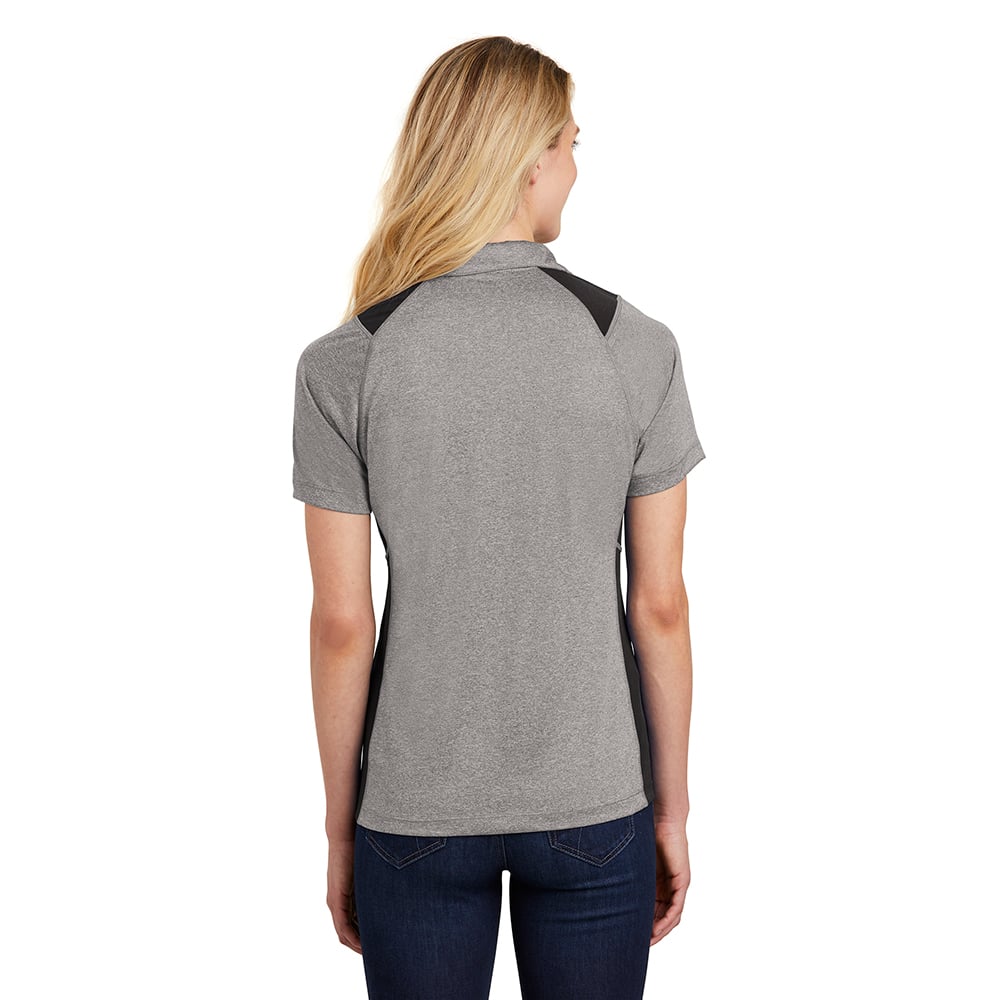 Sport-Tek LST665 Contender Women's Two-Tone Heather Raglan Polo