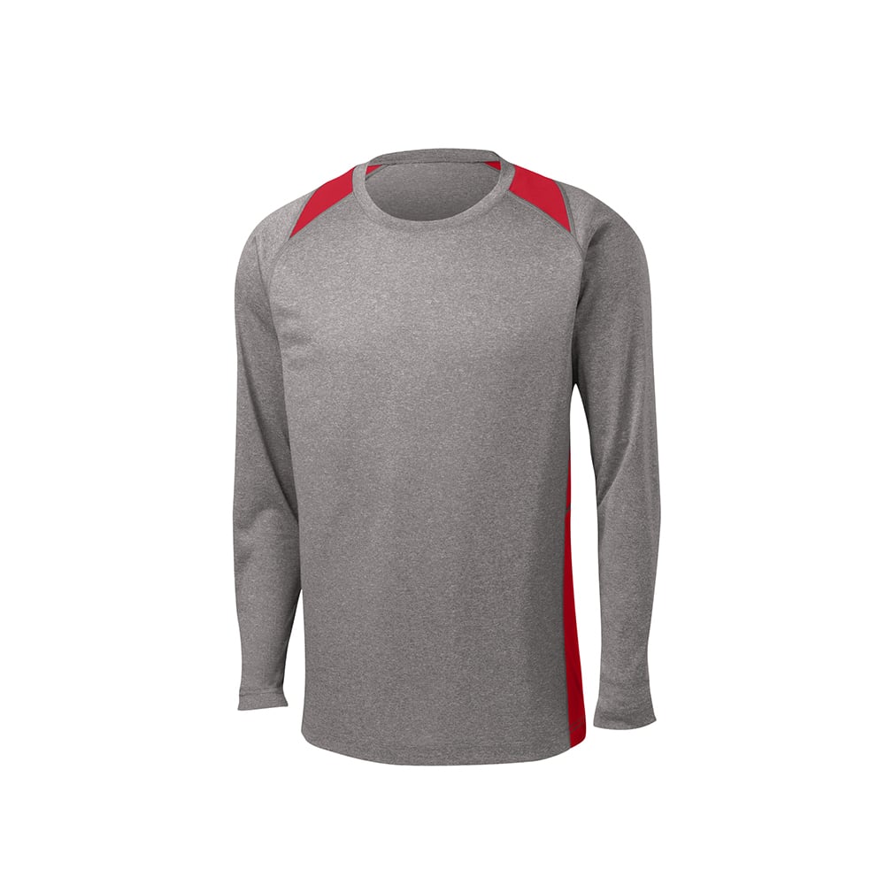 Sport-Tek ST361LS Contender Two-Tone Heather Long Sleeve T-Shirt