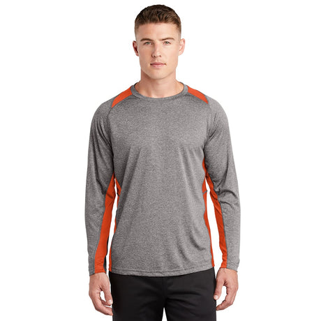 Sport-Tek ST361LS Contender Two-Tone Heather Long Sleeve T-Shirt