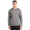 Sport-Tek ST361LS Contender Two-Tone Heather Long Sleeve T-Shirt