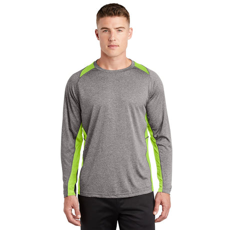 Sport-Tek ST361LS Contender Two-Tone Heather Long Sleeve T-Shirt