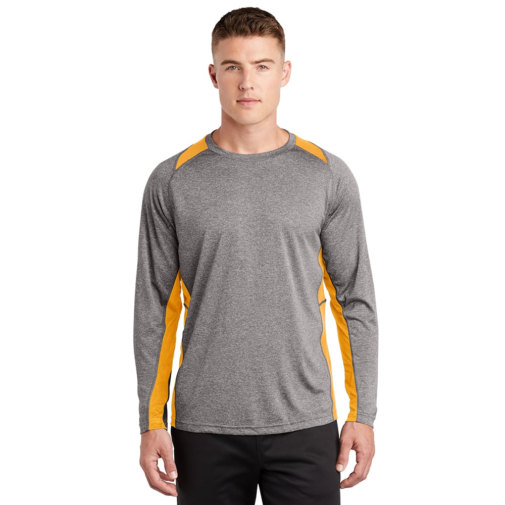 Sport-Tek ST361LS Contender Two-Tone Heather Long Sleeve T-Shirt