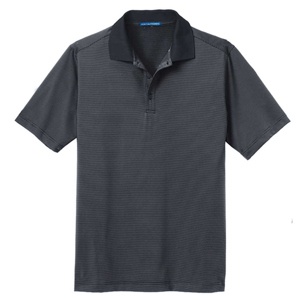 Port Authority K558 Fine Stripe Performance Polo with Contrast Collar