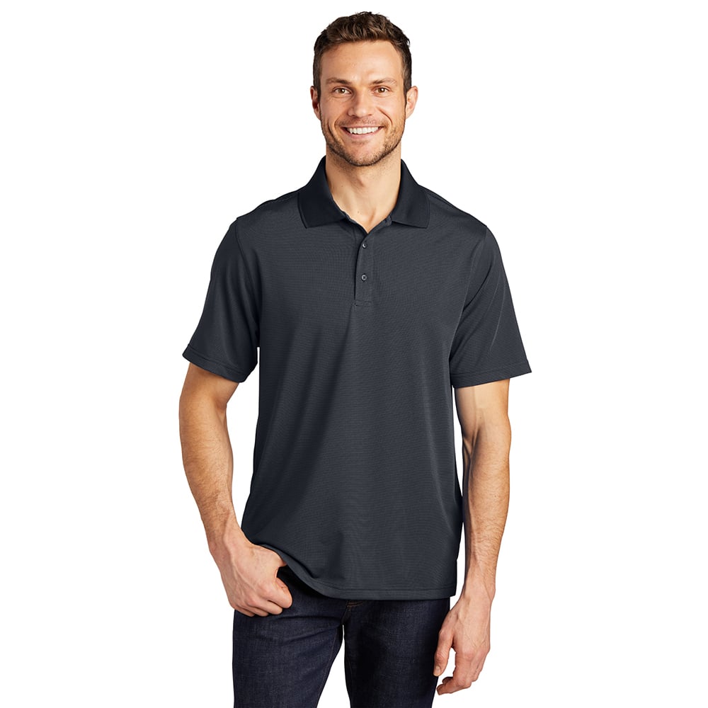 Port Authority K558 Fine Stripe Performance Polo with Contrast Collar