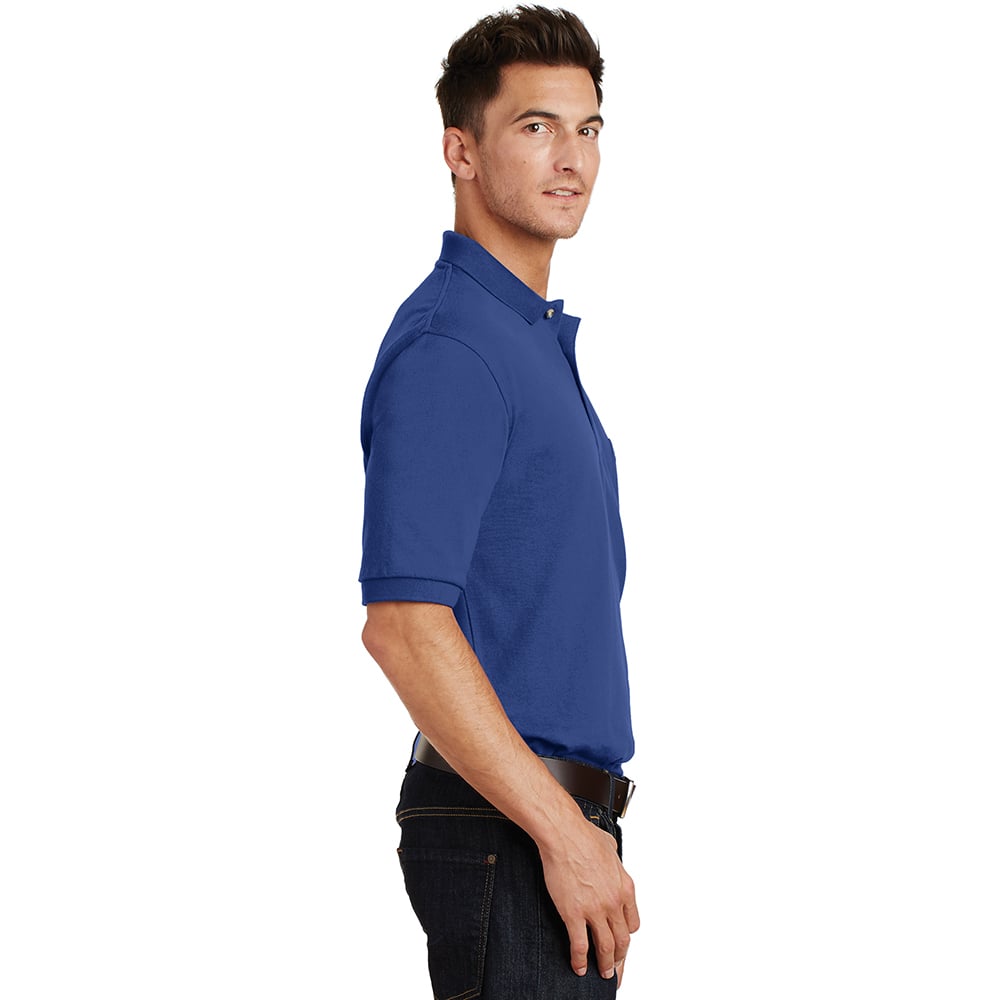 Port Authority K420P Heavyweight Cotton Pique Polo Shirt with Pocket