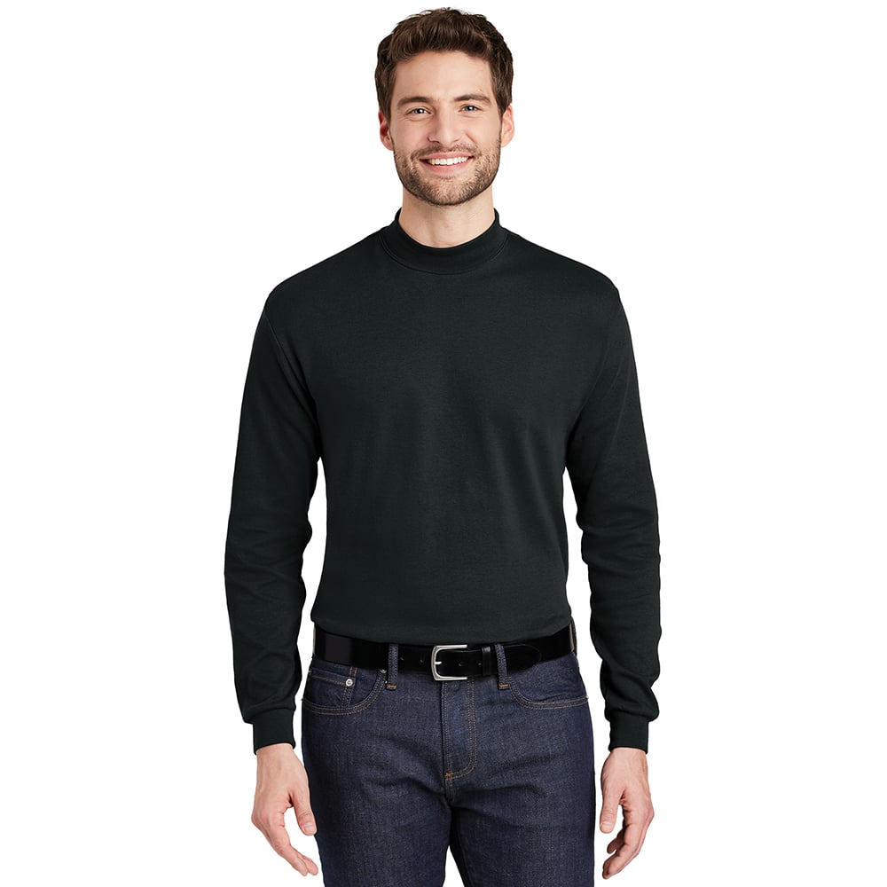 Port Authority K321 Interlock Knit Mock Turtleneck T-Shirt