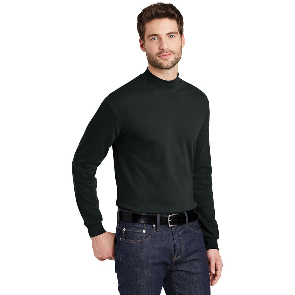 Port Authority K321 Interlock Knit Mock Turtleneck T-Shirt