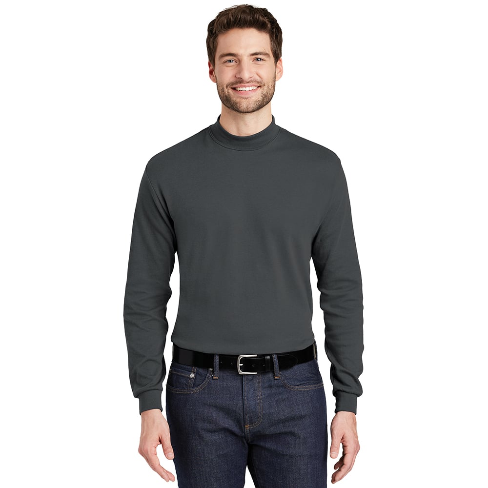 Port Authority K321 Interlock Knit Mock Turtleneck T-Shirt